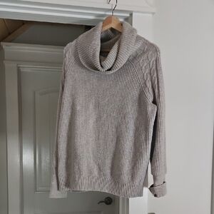 Market & Spruce Cowl Neck Sweater - Light Gray